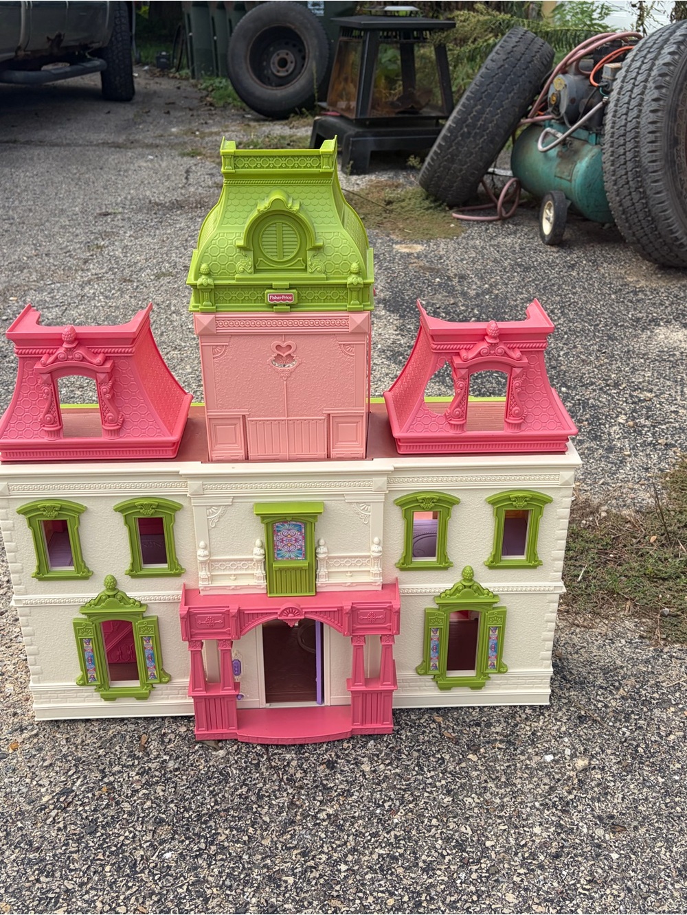 Fisher-Price Pink, Lime & Cream Victorian Dollhouse Playset
